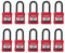 HOLULO Sicherheitsverriegelungs-Vorhängeschloss, Sicherheitsvorhängeschloss, 10 Stück Verriegelungs-Tagout-Sicherheitsvorhängeschloss, verschiedene Schlüssel