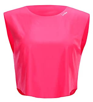 Winshape Damen Functional Light Cropped Top Aet115 T-Shirt, Neon-pink, M EU