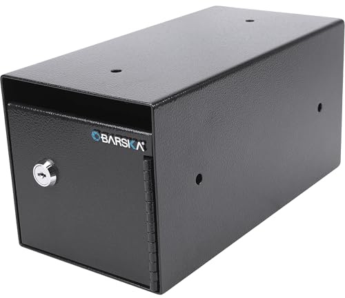 Barska AX13676 Single Key Depository Drop Safe Lock Box for Cash, Receipts and Keys