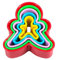 Mesmeriser Cookie Cutters Shapes - Pack of 5 Gingerbread Man Shape Biscuit Cutter Set for Fun Time with Kids