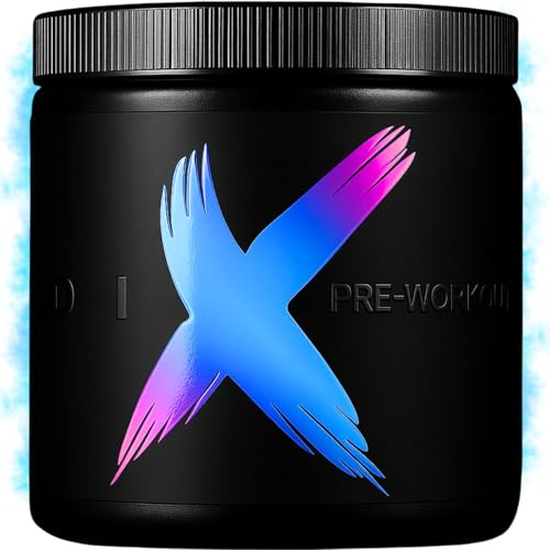 DIX Pre Workout energia pump focus citrullina beta-alanina caramella | Pre-allenamento in polvere 400 g: L-tirosina, rodiola, elettroliti e acido malico, senza creatina