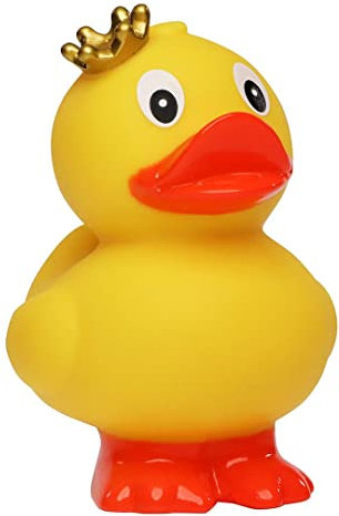 Schnabels Quietsche-Ente Krone, stehend - Geschenk für Geburt Geburtstag Namenstag Kinder Baby Freund-in Mädchen Junge - Spielzeug Bade-Ente Badewanne Deko