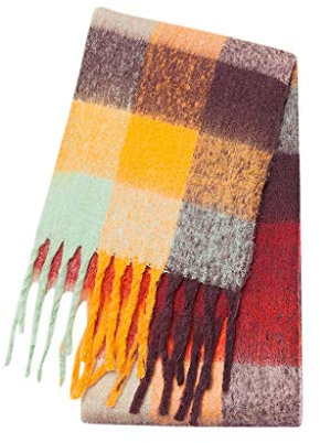 Zilosconcy Schal Dünn Schwarz Herren Strickschal Rot Bunt Damen Loop Sommer Winterschal Beige, Braun XXL Weihnachtsschal Deckenschal Kaschmir