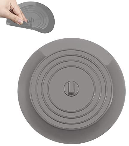 zoerbufan Tappo per Vasca da Bagno, 15cm Tappi di Scarico Universale per Lavandino, Doccia, Lavello, Blocca Scarico dell'Acqua (Grigio)