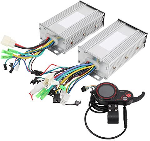 VBESTLIFE Electric Bicycle Scooter Brushless Controller Kit, Motor Controller Dual Drive Electric Bicycle LCD Meter Controller