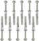 AERZETIX - C67146 - Lot de 10 Chevilles en Plastique Ø12x80 mm à collerette + 10 vis Ø8x90 mm autotaraudeuses à collerette à tête hexagonale Empreinte étoile TX40 - béton Brique perçage Fixation