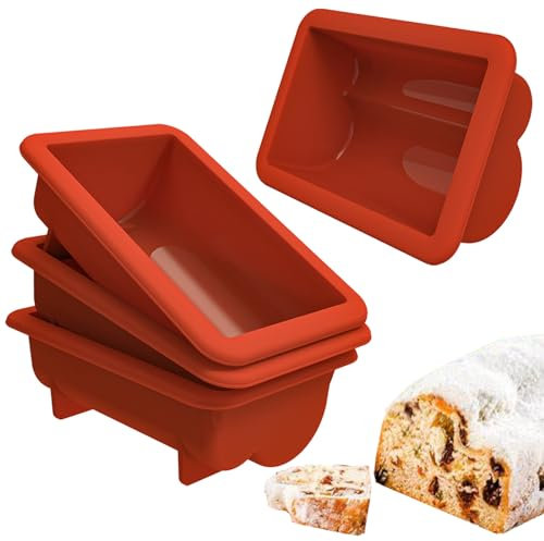 Webake Silikon-Brotkastenform für Stollenbrot, 12,7 cm Mini-Kastenform zum Backen von hausgemachtem Brot und Brot (6 Stück)