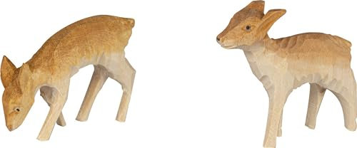 HGD Figuren Set handgeschnitzte Rehe