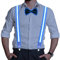 Moocuca LED Hosenträger Herren mit Fliege, 2er Set LED Leuchtende Hosenträger Herren mit LED Krawatte, LED Fliege LED Hosenträger für Musik Festival, Halloween-Kostümparty (Blau)