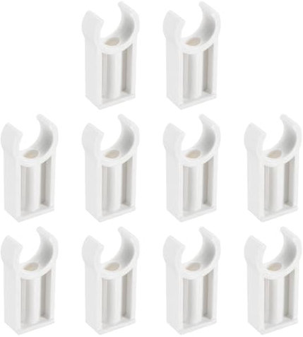 uxcell PVC Pipe Clamps Clips, 20pcs for 20mm(3/4) OD Hose Hanger Support Pex Tubing U-Shaped PVC Water Pipe Clamps, White