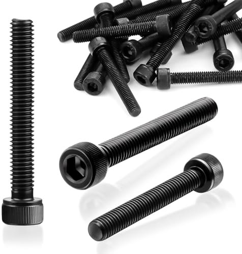 SWTYExt 40 Stk Innensechskantschraube M5x45mm Zylinderschrauben mit Innensechskant DIN 912 Kohlenstoffstahl Schrauben Vollgewinde Sechskantschrauben Schwarz Inbusschrauben für Reparaturwerkzeugzubehör