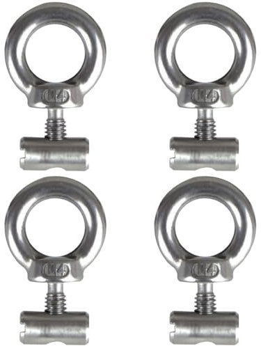 HSIXHAF 4 pcs Topes para riel toldo, 304 Acero Inoxidable, Gancho toldo, Kit Bloqueo Camping, riel tubería, Accesorios para riel tubería para caravanas, Casas móviles, autocaravanas, Barcos