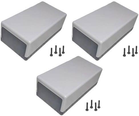3 pcs, Electronic Enclosure Project Box, Two-Part, ABS, Grey, 145 x 75 x 50mm