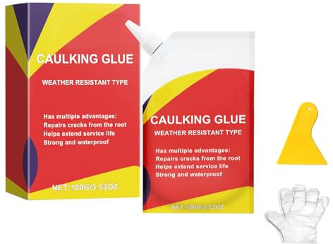 HASAIKA® Rissreparatur Wasserfester Kleber, Betondichtmittel, Geeignet zum Abdichten und Reparieren von Rissen in Betonplatten, Gehwegen, Wänden, Dächern und Bodenbelägen usw. 100 g.