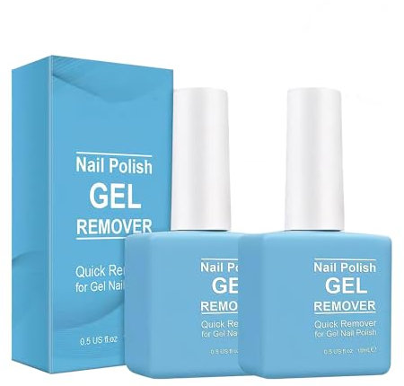 Landrain 2 Stück Gelnägel Entferner, Gel Nail Polish Remover, Gel Nagellackentferner, Schnelle Ergebnisse, Verletzt die Nägel Nicht