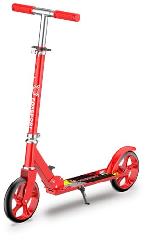 K IKIDO Scooter, Tretroller für Erwachsene, klappbarer Cityscooter - 3-stufige Höhenverstellung, 200 mm große Räder, Tragkraft 150 kg