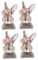 ibasenice 4 Blätter Kaninchen Wandtattoo wandfliesen aufkleber Hintergrund kinderzimmer wanddeko wandpolsterung kinderzimmer Wandtattoos für Schlafzimmer PVC-Abzieh- und -Klebetapete