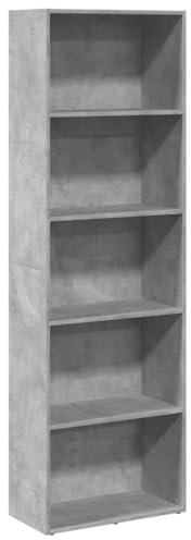 vidaXL Bücherregal Betongrau 60x30x189 cm Holzwerkstoff