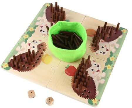 X-Institute Holzstab Igel Spiel Feinmotorik Spielzeug Tisch Familienspiel Für Zuhause Kindergarten Schule