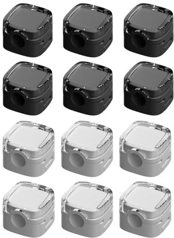 Magnetic Cable Clips 2024 Charging Cable Organizer, Magnetic & Self-Adhesive Holder for Desk, Bedside Table (Black+White)