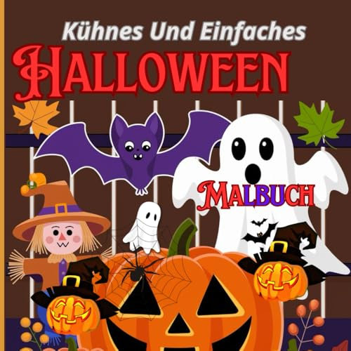 Kühnes und einfaches Halloween-Malbuch: Einfache und schöne Halloween-Designs, die gewagt und einzigartig sind.