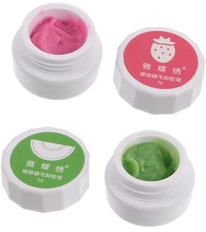 TOVINANNA 2pcs Eyelash Glue Remover Cream Mild Eyelash Extension Remover Lash Adhesive for False Lashes Professional Makeup Artist