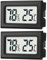 JEDEW 2er-Set Mini Digitale Thermometer-Hygrometer, Innen Temperatur- und Luftfeuchtigkeitmessgerät für Innenraum Gewächshaus Luftbefeuchter Reptilien, Großer LCD-Bildschirm Zentigrad ℃ (2)