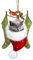 Divertente decorazione natalizia in acrilico per gatti di Natale, divertente ciondolo per albero di Natale, ciondolo per auto, ornamenti 2023 (piatto, 2D), piante da appendere reali (F, taglia unica)