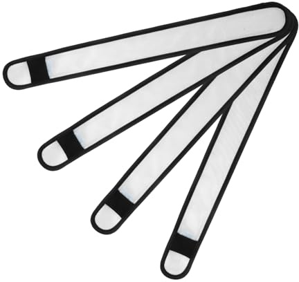 BESPORTBLE 4stücke Led Pferdebeinbänder Weiß Mit Hellem Led-licht Reflektierend Verstellbar Für Nachtreiten Robuste Leg Bands Sichtbare Sicherheitsausrüstung Reitsport Vielseitig Und Leicht