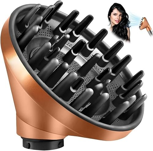 DAJASD Upgraded Diffuser Attachment for Dyson Airwarp HS01 HS03 HS05, Converting for Dyson Airwrap Styler to Hair Dryer, Hair Diffuser Nozzle Attachment for Dyson for Airwrap - Gold