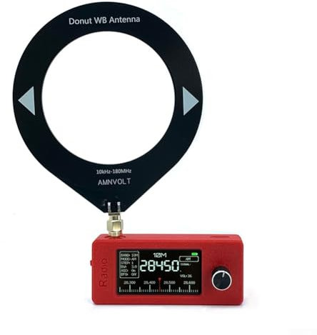 SI4732 Ricevitore radio multi-banda 0.5-108MHz portatile Mini DAB/LSB/USB/AM/FM con schermo IPS da 1,9 pollici per avventurieri (con antenna nera)