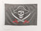 Premium- Piratenflagge Bootsflagge 20 x 30 cm. Stoffgewicht – bedruckt, robust mit Strick und Schlaufe nautisch Flagge von, 20 x 30 cm (Piratenflagge)