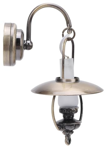 1:12 Puppenhaus Vintage Kerosin Lampstil Wandlampe Puppenhaus Möbel Beleuchtung Dekoration Doll Haus Accessoire