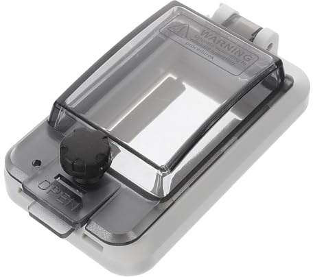 2-wege Verteilerkasten PC Transparente Abdeckung mit Klappdeckel | Ip67, Sichtfenster zur Kontrolle, Einfache Montage, Mehrere Schraublöcher, für Außenanschlüsse und Schutz