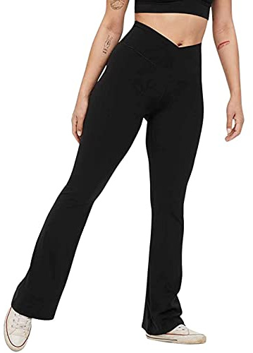 Generisch Fitness Jogginghose Out Training Leggings Sport Frauen Leichtathletische Yoga-Hosen (Black, S)