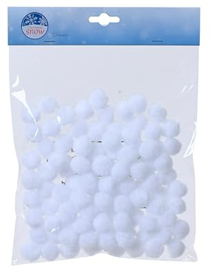Künstliche Schneebälle 2cm - 1 Beutel mit ca. 80 Stück - zum Basteln & Dekorieren - Deko Schneekugeln - Dekoschnee Bastelschnee für die Weihnachtsdeko & Winterdeko - Weiß