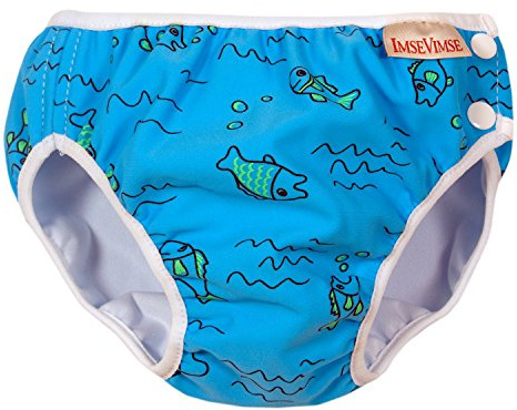 ImseVimse Schwimmwindeln für Jungen 6-8 kg / S wasserblaue Fische