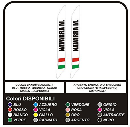 ADESIVI NOME BICI CORSA KART AUTO DA RALLY MOTO CASCO ELEMETTO GRUPPO SANGUIGNO (LUNGHEZZA (cm 10))