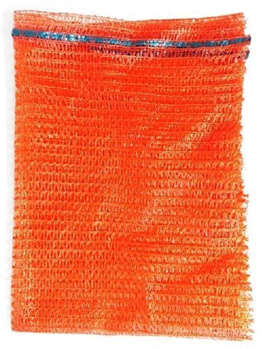 Bestvaluethings 5 x Net Woven Mesh Sacks, Orange, 35x50 cm, 15 kg, Rectangular, Open Top, Drawstring Closure, Breathable, Storage Bag, Gardening, Camping, Outdoor Activities