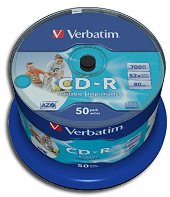 Protected CD-R 80 Verbatim 52x DLP Print 50er Cake