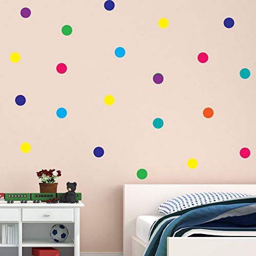 Polka Punkt Regenbogen mehrfarbig Vinyl Wandaufkleber Dekor Decal Mural Kinder Kinder Zimmer
