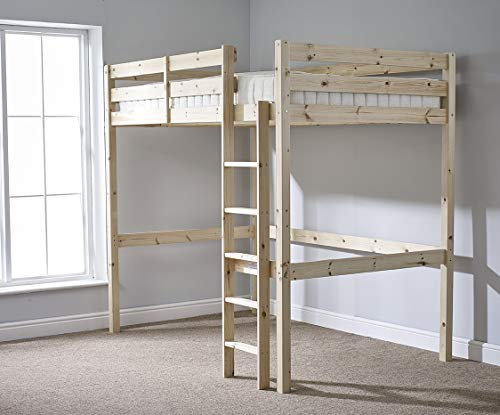 STRICTLY BEDS&BUNKS Icarus High Sleeper Loft Bunk Bed, 4ft Double