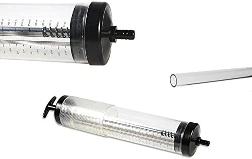 Vetrineinrete® Siringa aspira Olio per Auto 500 CC con Tubo in PVC da 30 cm Pompa Manuale per aspirazione Olio Motore P75