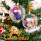 Uten 20 pcs Bolas de Transparente Navidad Bola de Material Acrílico Rellenable Bolas de Bricolaje para Fiestas Bodas, 10cm