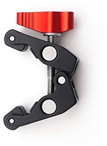 Moman Super Clamp Stativ Klemme mit 1/4 und 3/8 Gewinde CNC Aluminum Studioklemm für DSLR Camcorder, Kamera Monitor, Videoleuchte