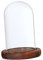 Fenteer Glashaube Glasglocke Glassturz mit Holzboden DIY Landschaften Fairy Garten Terrarium, Braun A