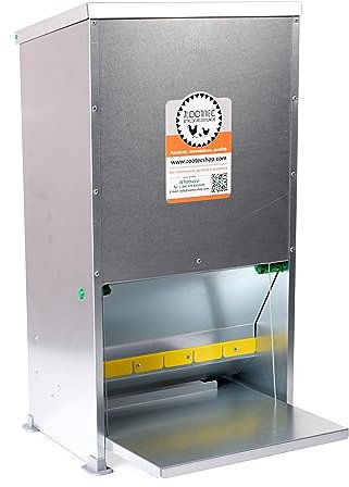 Mangeoire Poules Anti Nuisible Automatique 20 Kg- Distributeur Graines Poules | 35.5 × 24 × 63.5 cm