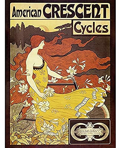 FINE ART PRINTS Ramsdell American Crescent Cycles Nouveau Werbung ungerahmt Wandbild Druck Poster Home Decor Premium