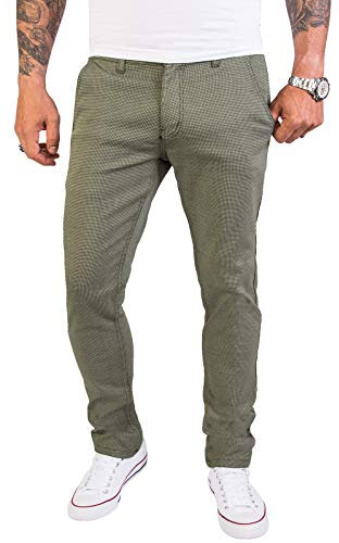 Rock Creek Herren Chino Hose Slim Fit Business Hosen Chinohose Stoffhose Chinos Hosen für Männer Casual Elegante Hose RC-2154 Grün W32 L32