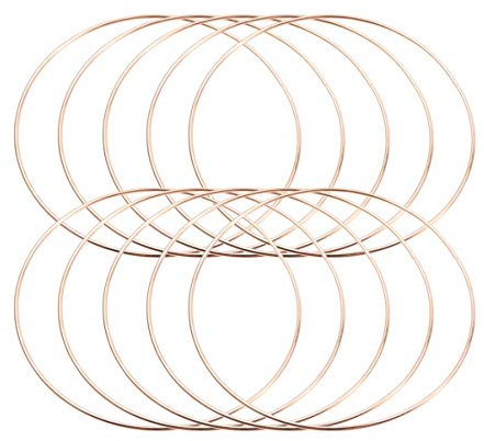 Healifty 10pcs Metallringe Creolen Makramee Ringe Metall Dreamcatcher Ringe Creolen für DIY Handwerk Traumfänger 50mm